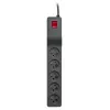 Listwa przeciwprzepięciowa LESTAR ZX 510 G-A K.:CZ 5,0M Czarna 5 gniazd AC 230 V 5 m