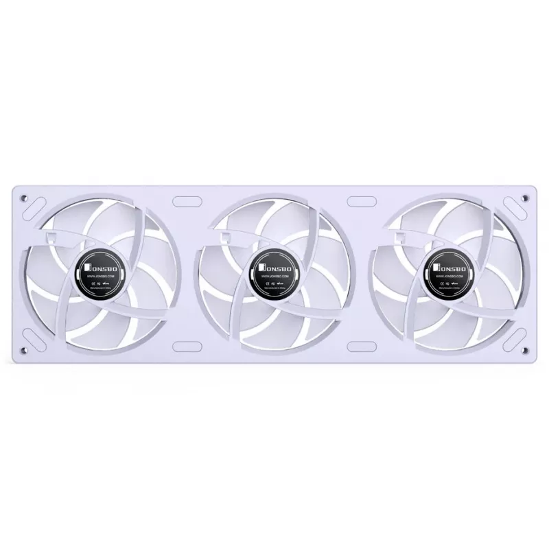 Zestaw wentylatorów 360mm ARGB PWM do chłodnic Jonsbo ZB-360 biały — 3x120mm PWM ARGB do chłodnic cieczy