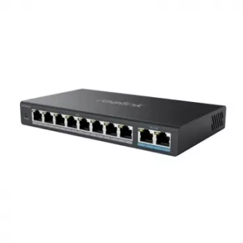 Przełącznik sieciowy PoE Reolink RLA-PS1 — 8-portowy PoE, budżet całkowity 150W, IEEE 802.3af/at, 2x Gigabit uplink