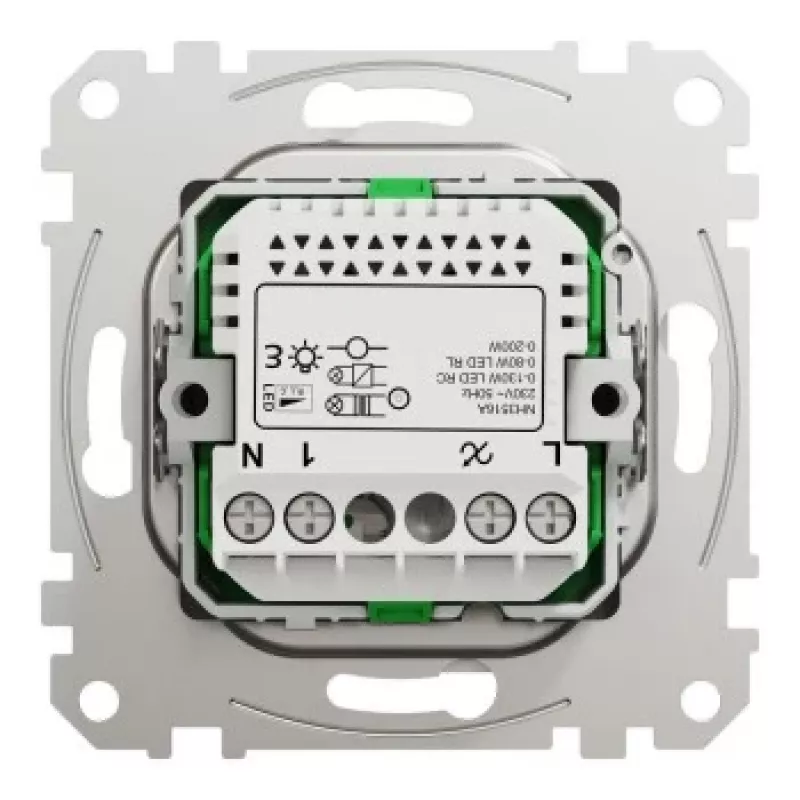 Obrotowy ściemniacz LED Schneider Electric WDE002961, wieloprzewodowy, 200W, biały