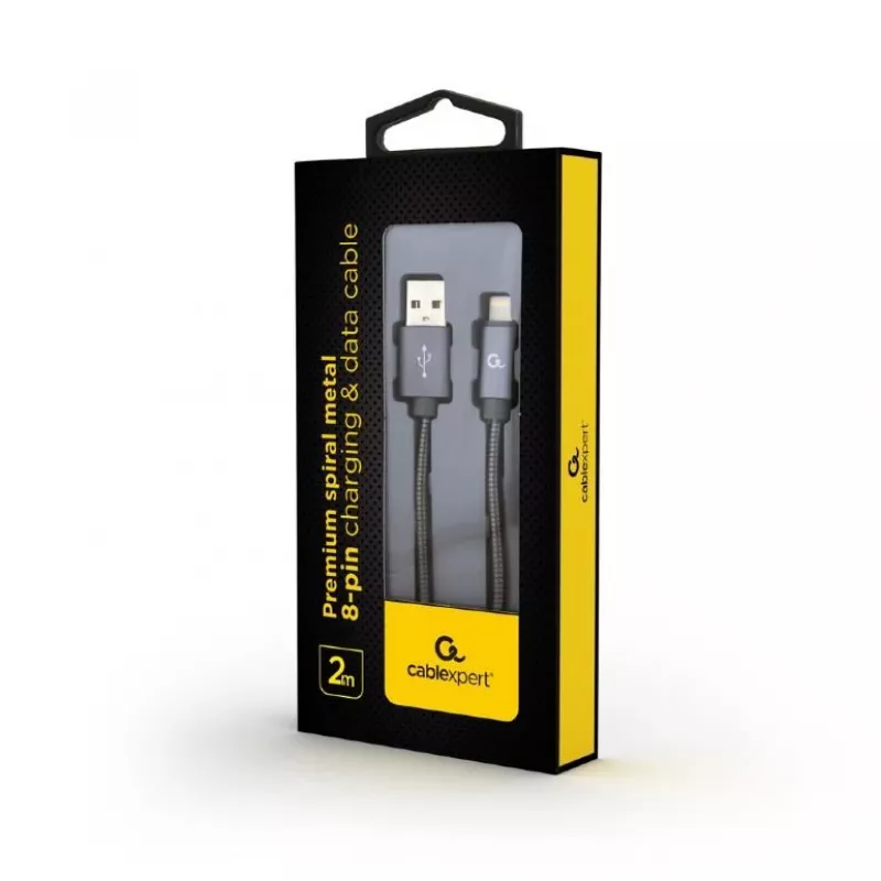 Kabel Lightning Cablexpert CC-USB2S-AMLM-2M-BG