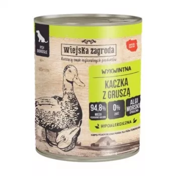 WIEJSKA ZAGRODA Kaczka z gruszką - mokra karma dla psa - 800g