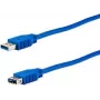 Kabel USB e+p CC 318/1 USB 3.2 Gen 1 1.5m Niebieski