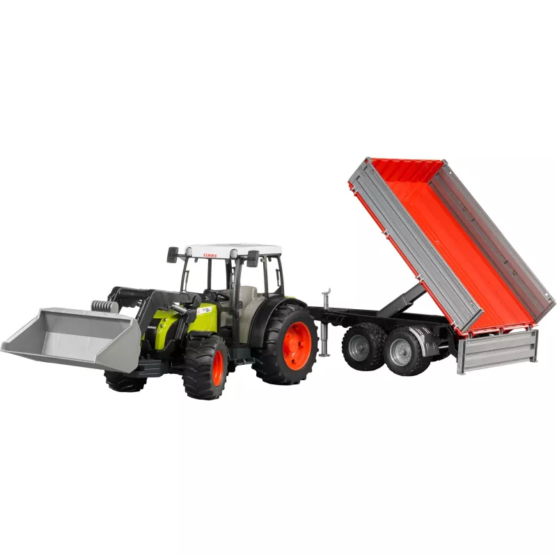 Traktor zabawkowy Bruder Claas Nectis 267 F z przyczepą wywrotką