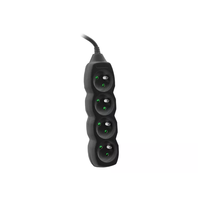 Przedłużacz Tracer PowerCord, 4 gniazda, 3 m, czarny