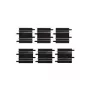 Części do torów CARRERA zestaw prostych — 3×100 mm + 3×114 mm czarny, 6 sztuk