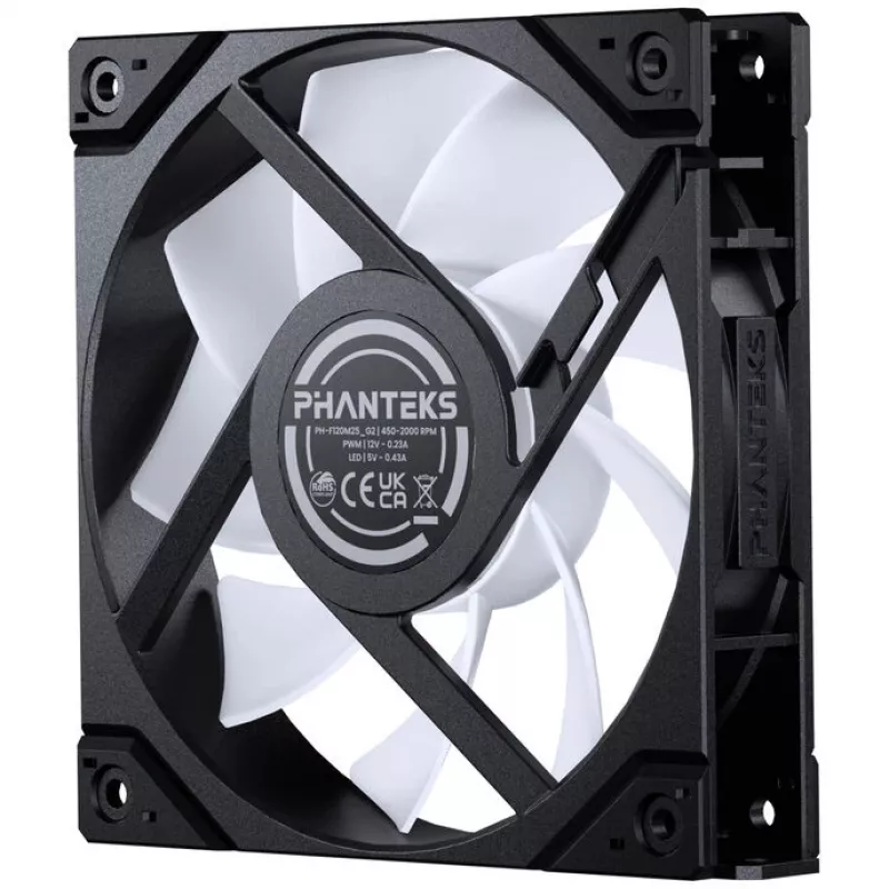 3-pak wentylatorów Phanteks M25 Gen2 120 mm PWM D-RGB - czarny