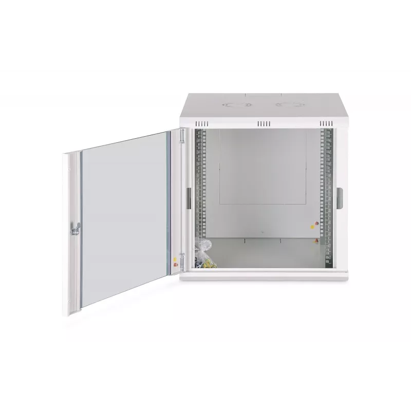 Szafa wisząca DIGITUS Dynamic-N 12U 600x600 mm IP20, zamek na klucz, zarządzanie kablami, niezmontowana