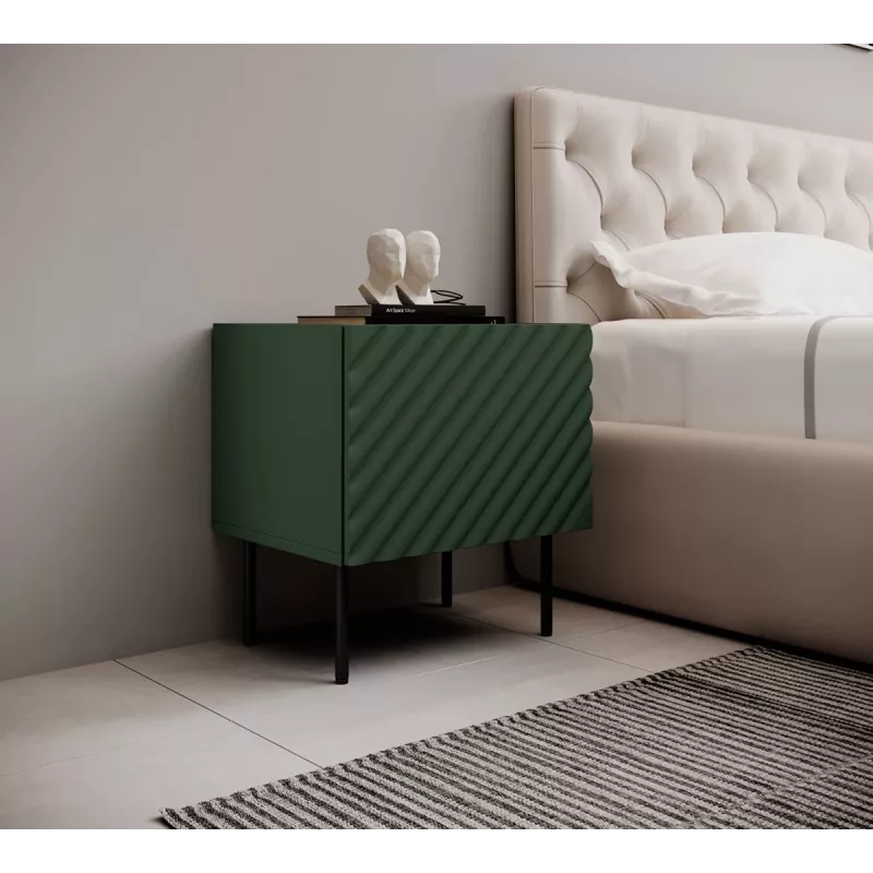 Komplet szafek nocnych cama meble ONDA 2 szt. 50×40×wys.54 cm, zielone, MDF/płyta wiórowa, rama 16 mm
