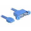 Kabel USB DeLOCK 82941 USB 3.2 Gen 1 0.45 m 2 x USB A niebieski