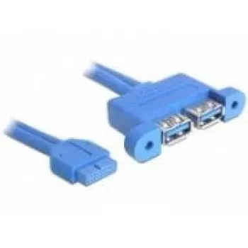 Kabel USB DeLOCK 82941 USB 3.2 Gen 1 0.45 m 2 x USB A niebieski