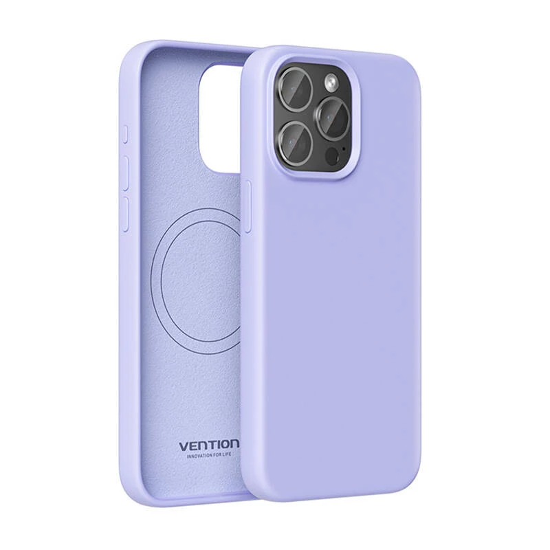 Etui Vention Silicone Case KUFV0-40 do iPhone 15 Pro Max, fioletowe, silikonowe, przyjemne w dotyku, smukłe