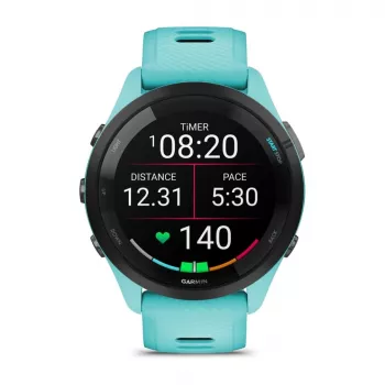 Garmin Forerunner 265 3,3 cm (1,3 cala) AMOLED 46 mm Cyfrowy 416 x 416 pikseli Ekran dotykowy Czarny, Niebieski Wi-Fi GPS (satelitarny)