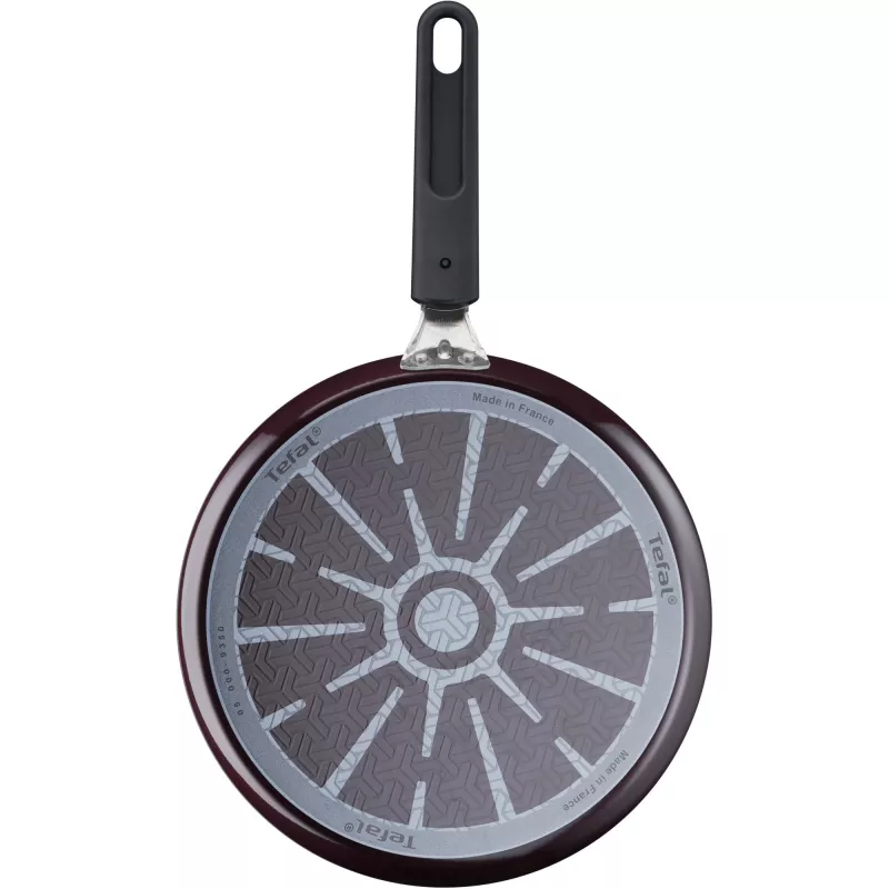 Patelnia do naleśników Tefal Resist Intense D52210 okrągła 25 cm czarna czerwona