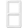 Płytka maskująca do gniazdka ściennego JUNG CD 582 WW Biała, Duroplast, bezśrubowa, 81×152 mm