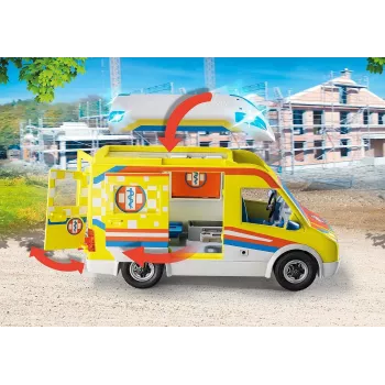 Playmobil 71202 City Life Karetka z światłami i dźwiękiem zestaw zabawkowy odpowiedni dla wieku 4+ pojedynczy