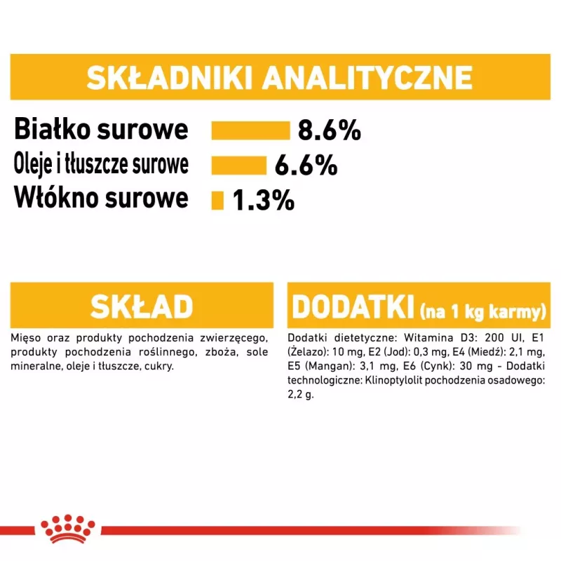 Mokra karma dla psów Royal Canin Dermacomfort Adult 85 g saszetka — dla wrażliwej skóry, smak drobiowy, 78% wilgotności