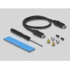 Obudowa SSD DeLOCK Zewnętrzna obudowa combo USB Type-C na dysk SSD M.2 NVMe PCIe lub SATA