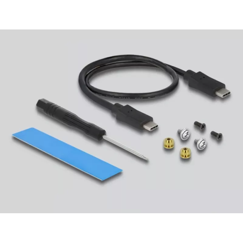 Obudowa SSD DeLOCK Zewnętrzna obudowa combo USB Type-C na dysk SSD M.2 NVMe PCIe lub SATA