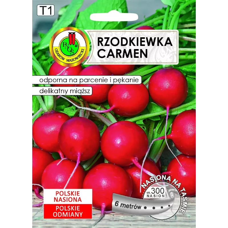 Nasiona Apte Rzodkiewka CARMEN — polska odmiana rzodkiewki do całorocznej uprawy