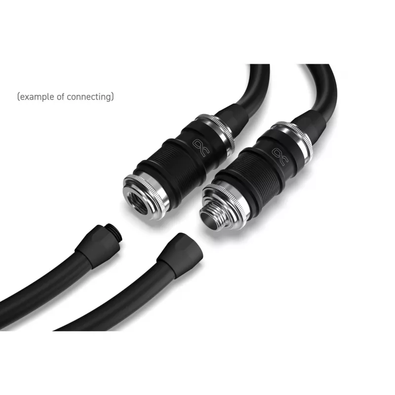 Szybkozłączka Alphacool ES BLH1A Push-in Female AG Chrome Czarny Matte