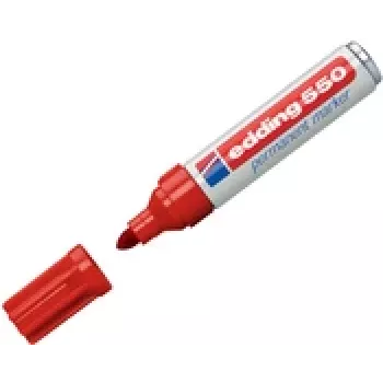 Marker permanentny Edding 550 czerwony 10 szt.