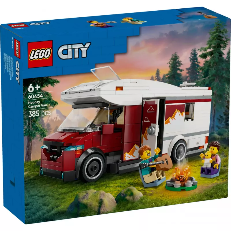Zestaw konstrukcyjny LEGO City Przyczepa Kempingowa Przygód 60454, 385 elementów, wysokość 80 mm, dla dzieci od 6 lat