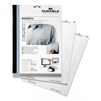Plakietka Durable BADGEFIX Silk 240 szt.