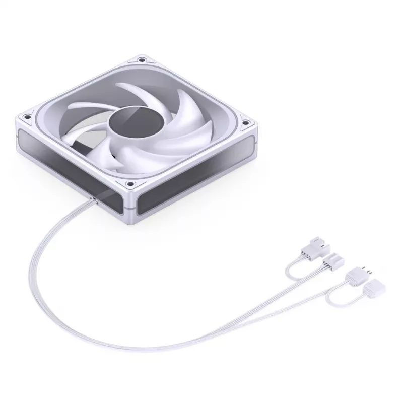 Wentylator chłodzący 120mm PWM ARGB Jonsbo ZA-120 biały — model ZA-120W, sterowanie PWM, podświetlenie ARGB