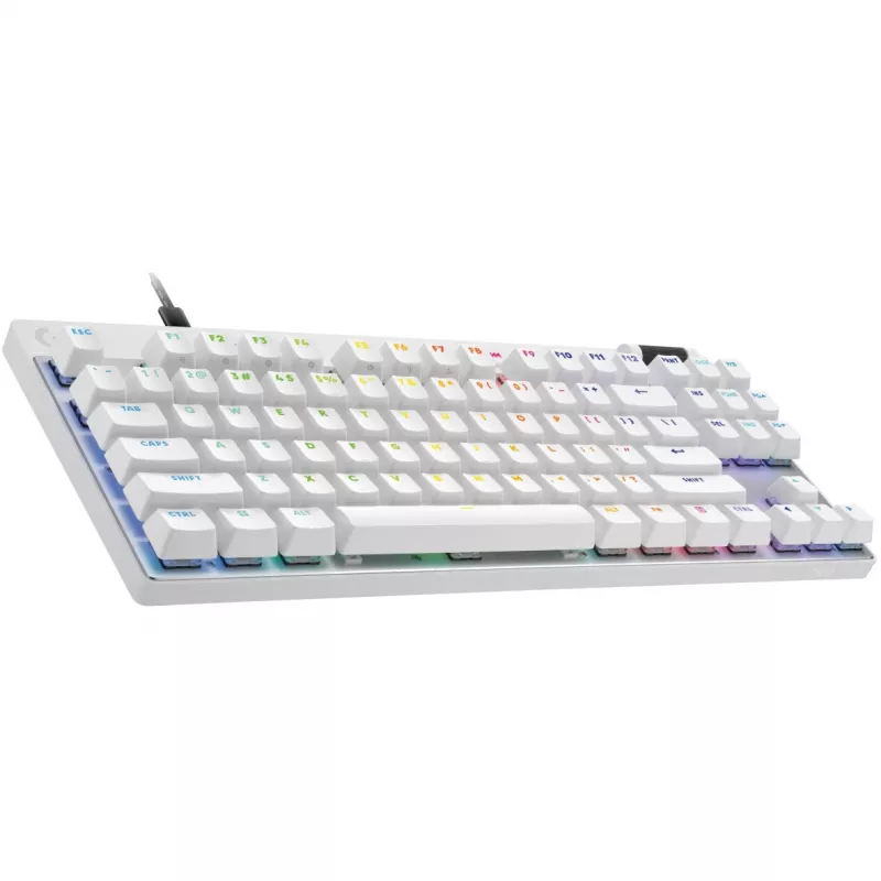 Logitech G PRO X TKL RAPID Gaming-Tastatur, QWERTZ-Layout, weiß (920-013240)