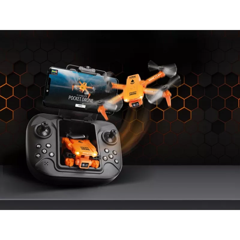Quadrocopter RC REVELL Pocket Drone 23810 — 2,4 GHz, pilotów 4-kanałowe
