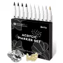 Markery akrylowe Arrtx LC303601 zestaw 10 sztuk, 4 kolory