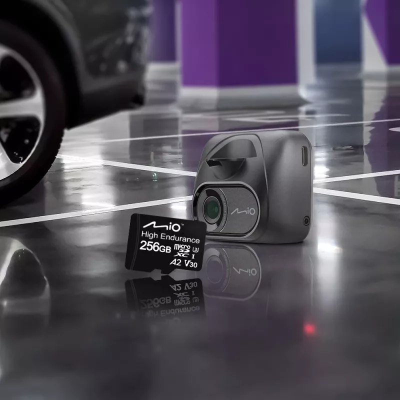 Karta pamięci MicroSDXC MIO High Endurance 256 GB UHS‑I do ciągłego nagrywania i użytku na zewnątrz