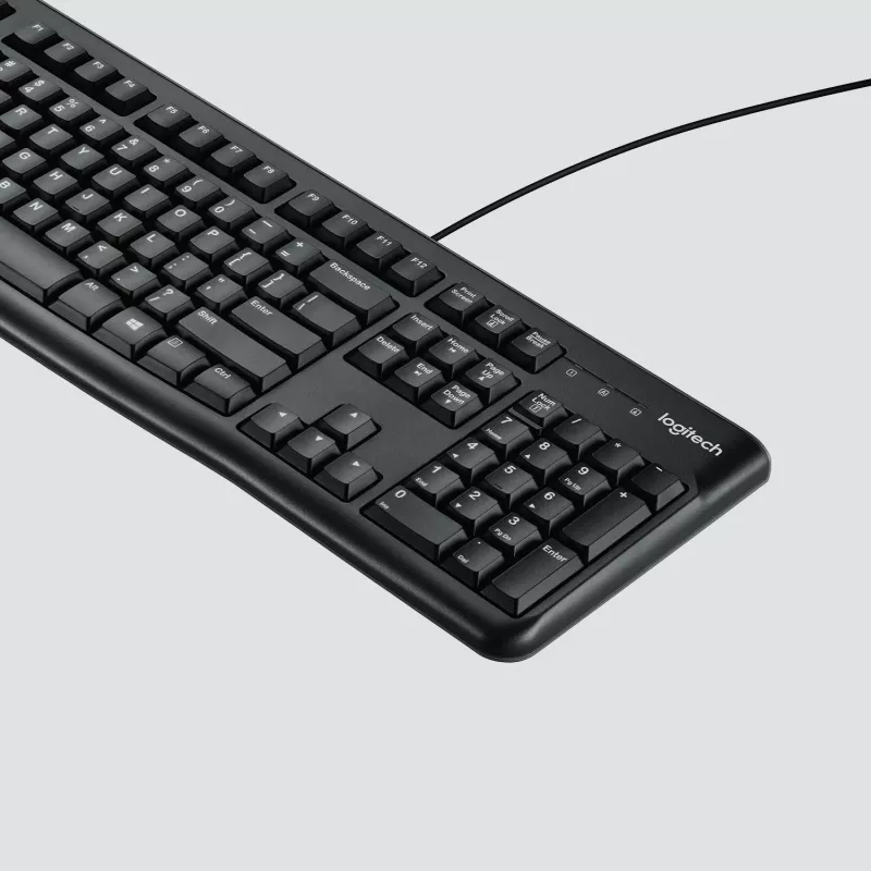 Logitech Desktop MK120 Combo, czarny, przewodowy, szwajcarski, 920-002504