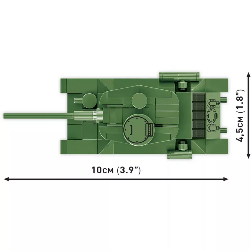 Zestaw konstrukcyjny Cobi czołg T-34-85 — 110 elementów, wiek 6+, zielony