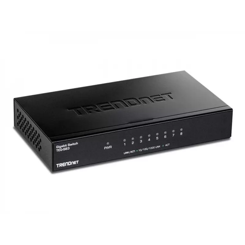 TRENDNET 8-portowy przełącznik Gigabit z metalową obudową