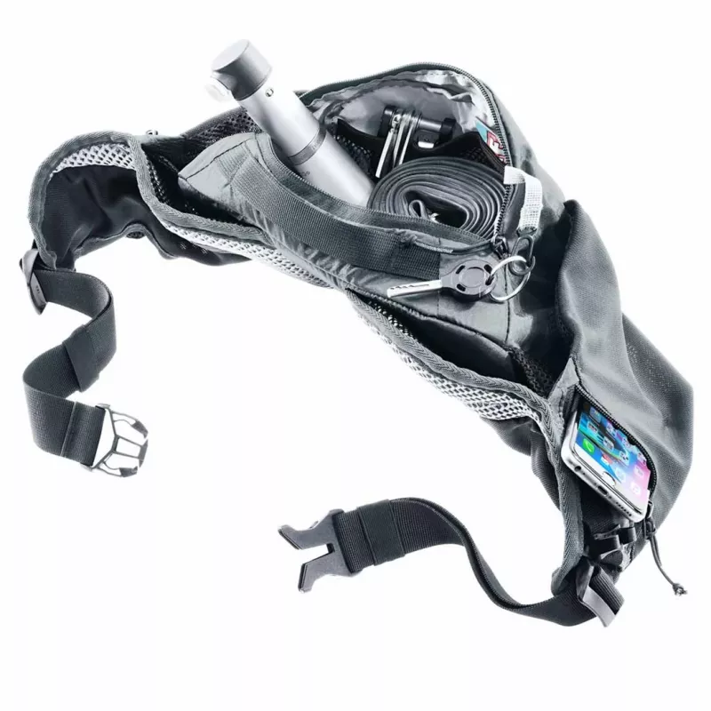 Saszetka biodrowa DEUTER Pulse 3 z regulowanym pasem, kompatybilna z nerkami, 3 L, Grafit, 330 g