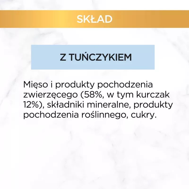 Mokra karma dla kotów Purina GOURMET Gold Adult Tuńczyk puszka 85 g, białko 10,5%, tłuszcz 7%, wilgotność 77,5%