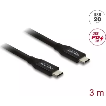 Kabel koncentryczny USB DELOCK 20 Gb/s z PD 3.0 60 W (model 81708)