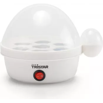 Jajowar Tristar EK-3074 — pojemność 7 jaj, 350 W, transparentny/biały