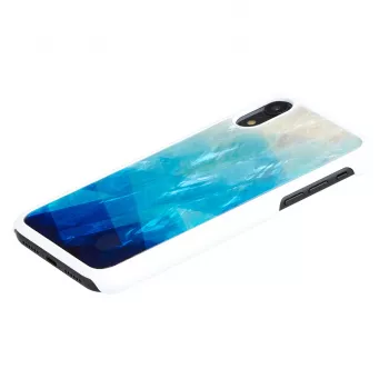 Etui na smartfon iKins do iPhone XR — zewnętrzna część w kolorze błękitnego jeziora, wewnętrzna czarna