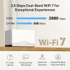 System mesh MERCUSYS Halo H27BE dwupasmowe Wi‑Fi 6, 2‑szt., 3x LAN, 3568 Mbps, wewnętrzne anteny, biały