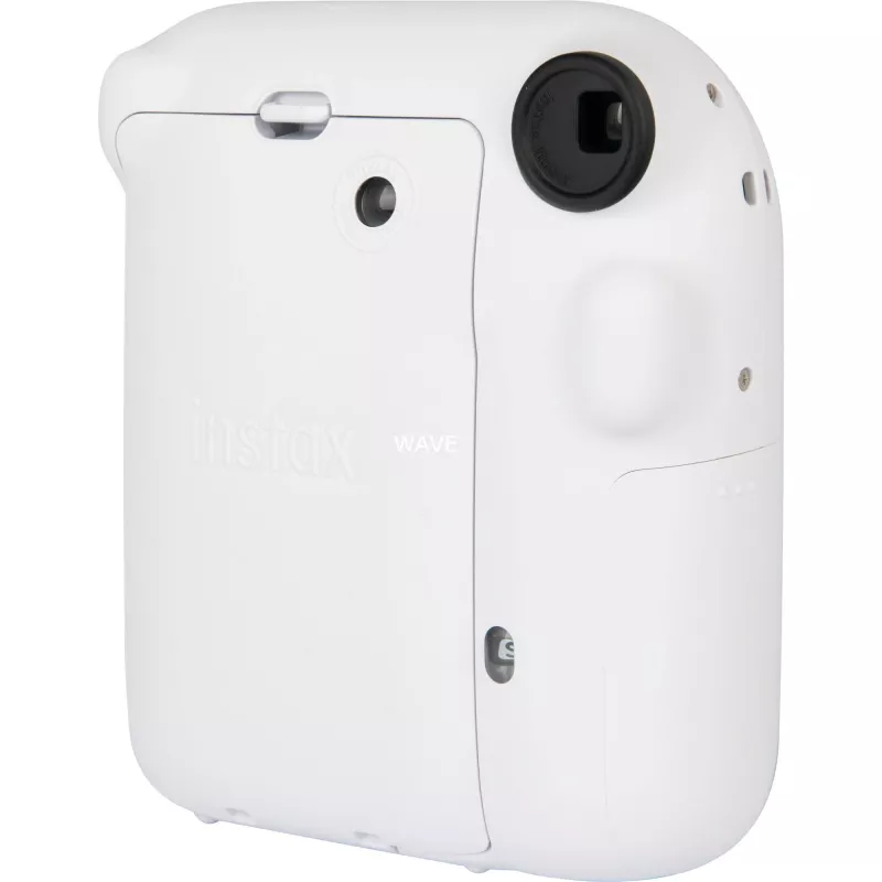 Aparat natychmiastowy Fujifilm Instax Mini 12 biały — odbitki 86×54 mm, ogniskowa 60 mm, bateria AA