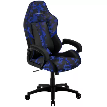 Fotel gamingowy thunder x3 BC1 Camo niebieski z regulowaną wysokością i funkcją odchylania