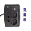 Qoltec Monolith UPS Double-conversion Online 0,65 kVA 360 W 2 gniazda AC