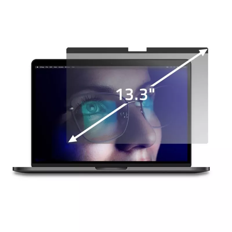 Qoltec Filtro Privacy GDPR do MacBook Air 13 inch Magnetyczna Ochrona Oczu (13.60, 16:9), Folia Ochronna na Notebook