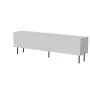Szafka RTV cama meble LUCCA 4D, 2000×400×590 mm, biała, blat z płyty wiórowej