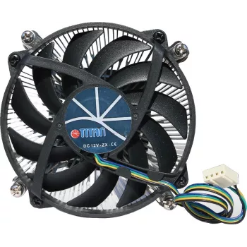 Titan DC-HA11TZ/RPW Układ chłodzenia komputera Procesor Chłodzenie powietrzem 9,5 cm Aluminium - Czarny (DC-HA11TZ/RPW)