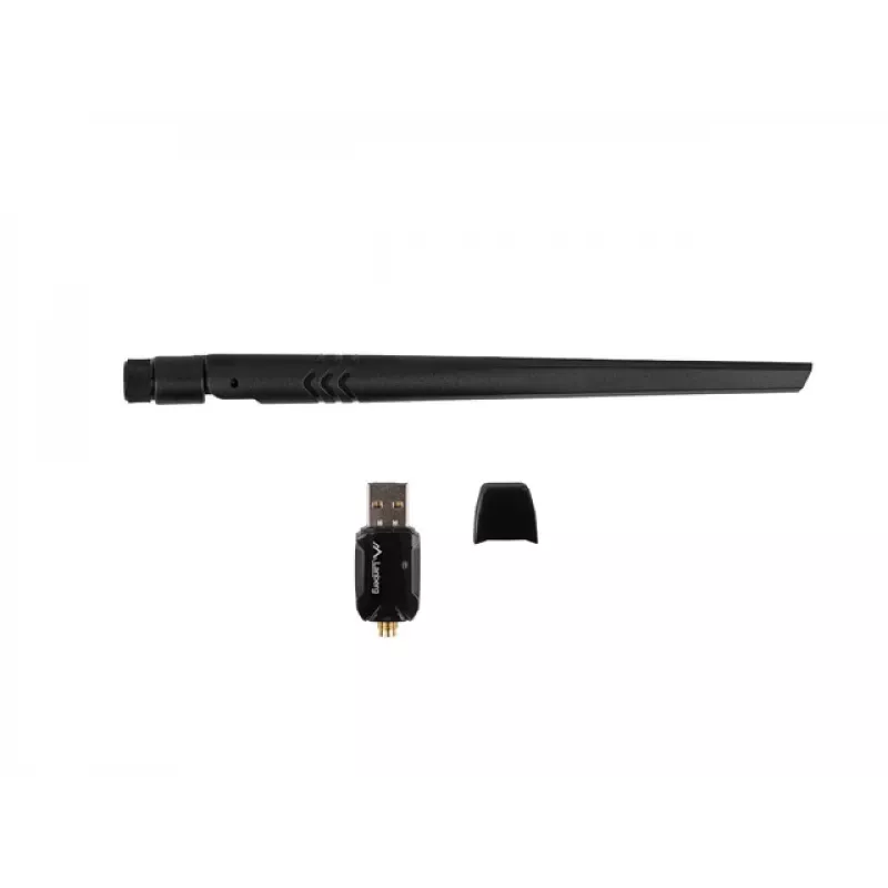 Lanberg Karta sieciowa bezprzewodowa USB Adapter NC-0900-WIE USB 2.0 Dual Band AX900 1 antena zewnętrzna