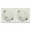 Gniazdo ścienne DELOCK 81423 — CEE 7/3, 16 A, 250 V, biały, ABS/PC, 45×90 mm